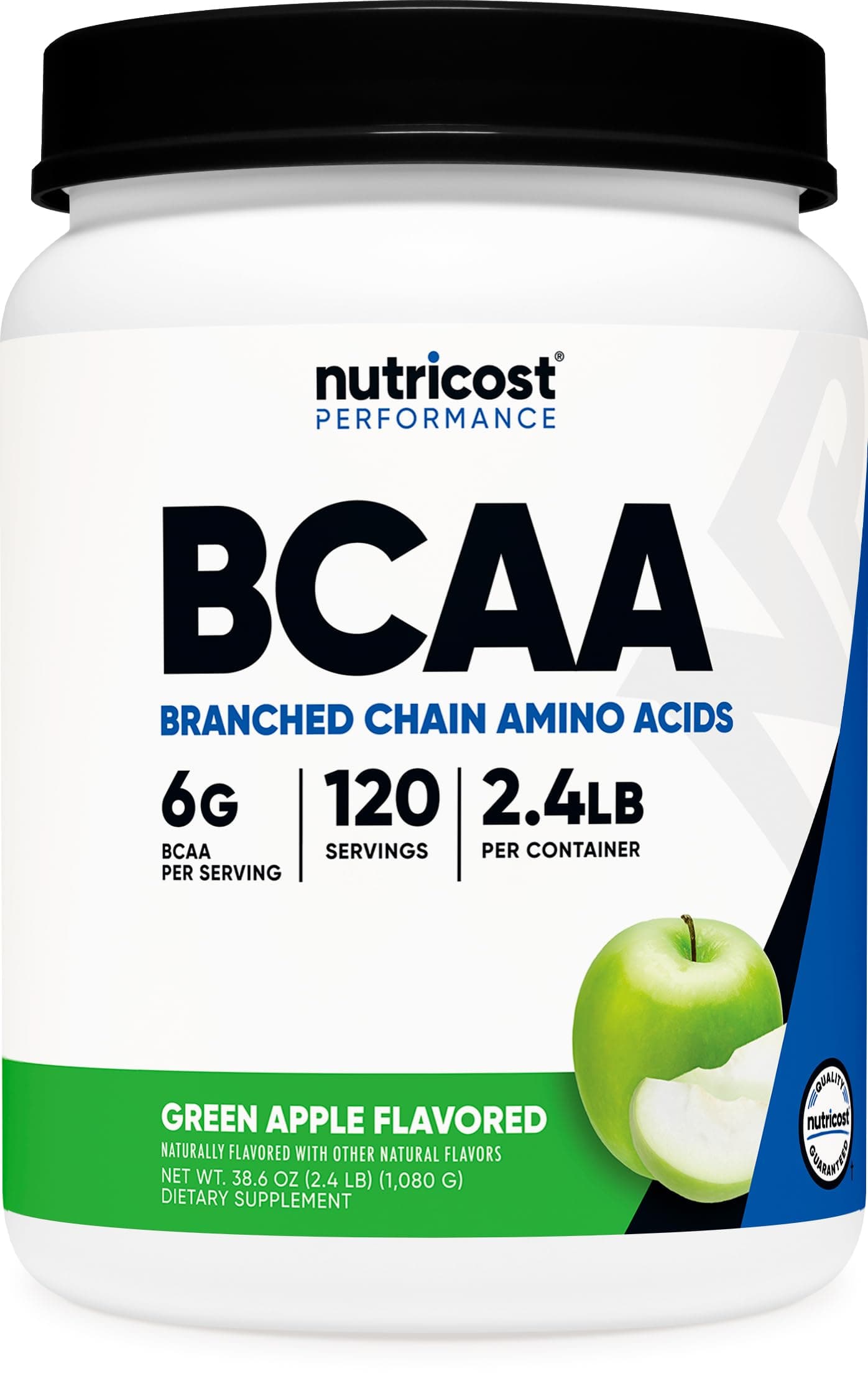 BCAA Powder 2:1:1, 120 Servings (Green Apple)