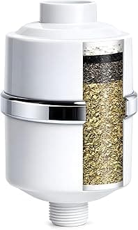 Crystal Quest Premium Shower Filter - White - Advanced Multi Stage Filtration for Cleaner Water - Removes Chlorine, Heavy Metals - Promotes Healthier Skin, Softer Hair - Lasts up to 12 Months