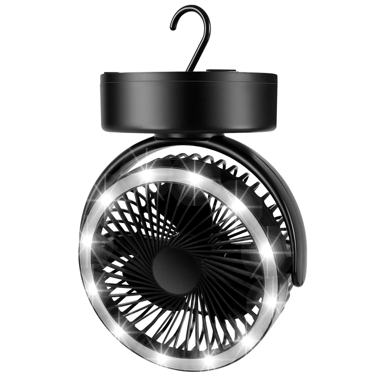 Portable LED Camping Lantern with Ceiling Fan