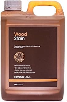 Furniture Clinic Wood Stain (White Ash) – Fast Drying, Highly Concentrated, and Easy-to-Apply Wood Stain for All Indoor & Outdoor Wood – Water Based & Non-Toxic – 2.5L