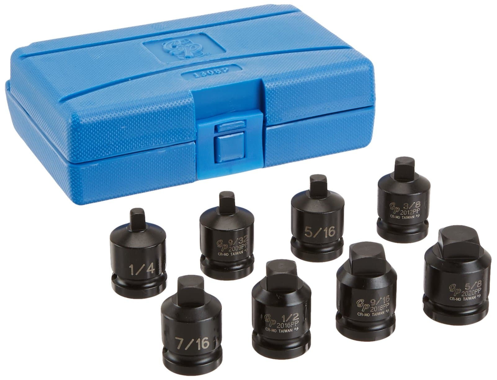 Grey Pneumatic (1308P) 1/2" Drive 8-Piece Pipe Plug Socket Set