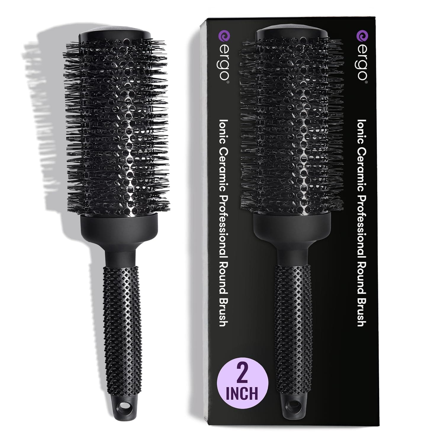 Ceramic Ionic Round Brush for Blow Out - Salon Quality Hair Brushes for Women - Roller Brush for Blow Drying, Wet and Dry Hair Styling, Volumizing Hair Care - ER53: 2"