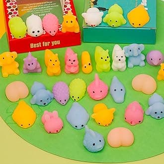 6 Pcs Squishies + 34 Pcs mochi Squishies