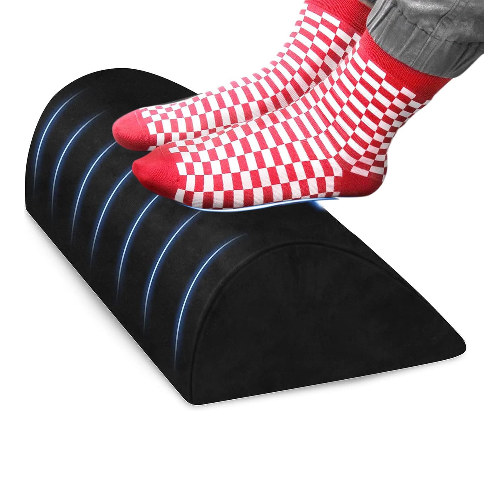 Foot Rest for Under Desk at Work,Office Desk Accessories with Memory Foam and Washable Removable Cover, Foot Stool for Office, Car, Home to Foot Support, Black