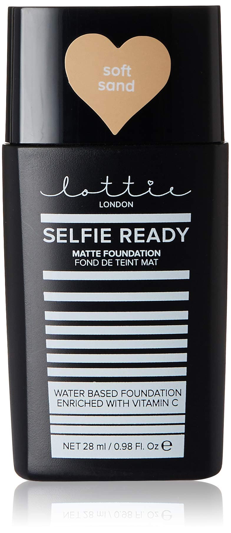 Lottie London Selfie Ready Medium Coverage Matte Foundation, Soft Sand, 28 g