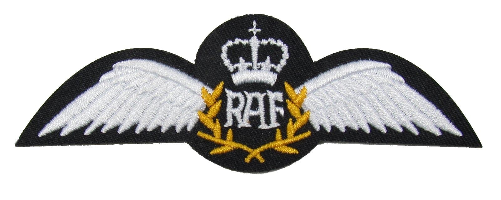 RAF Pilot Wings Iron or Sew On Embroidered Patch Badge Air Force Military Uniform R1634