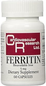 Cardiovascular Research Ferritin Maximum Absorption Iron Supplement 1-Pack, 01-Cream,60 Capsules