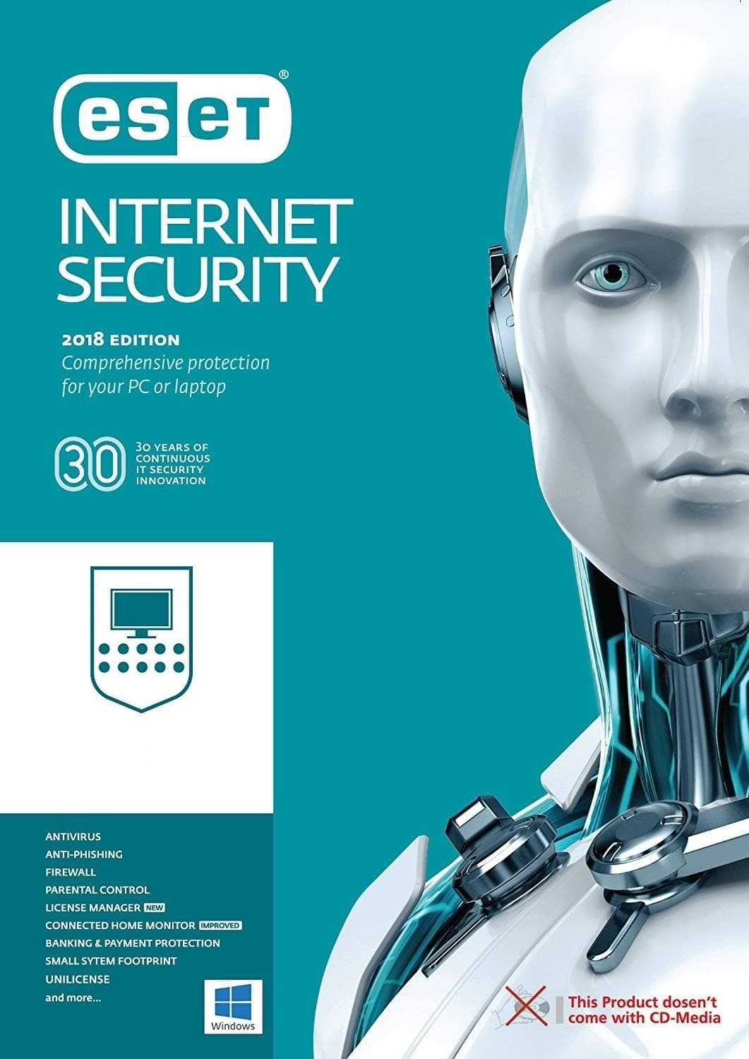 ESET Internet Security 2019 | 10 Devices 2.5 Years | Download Key via Email | Registration Code- No CD