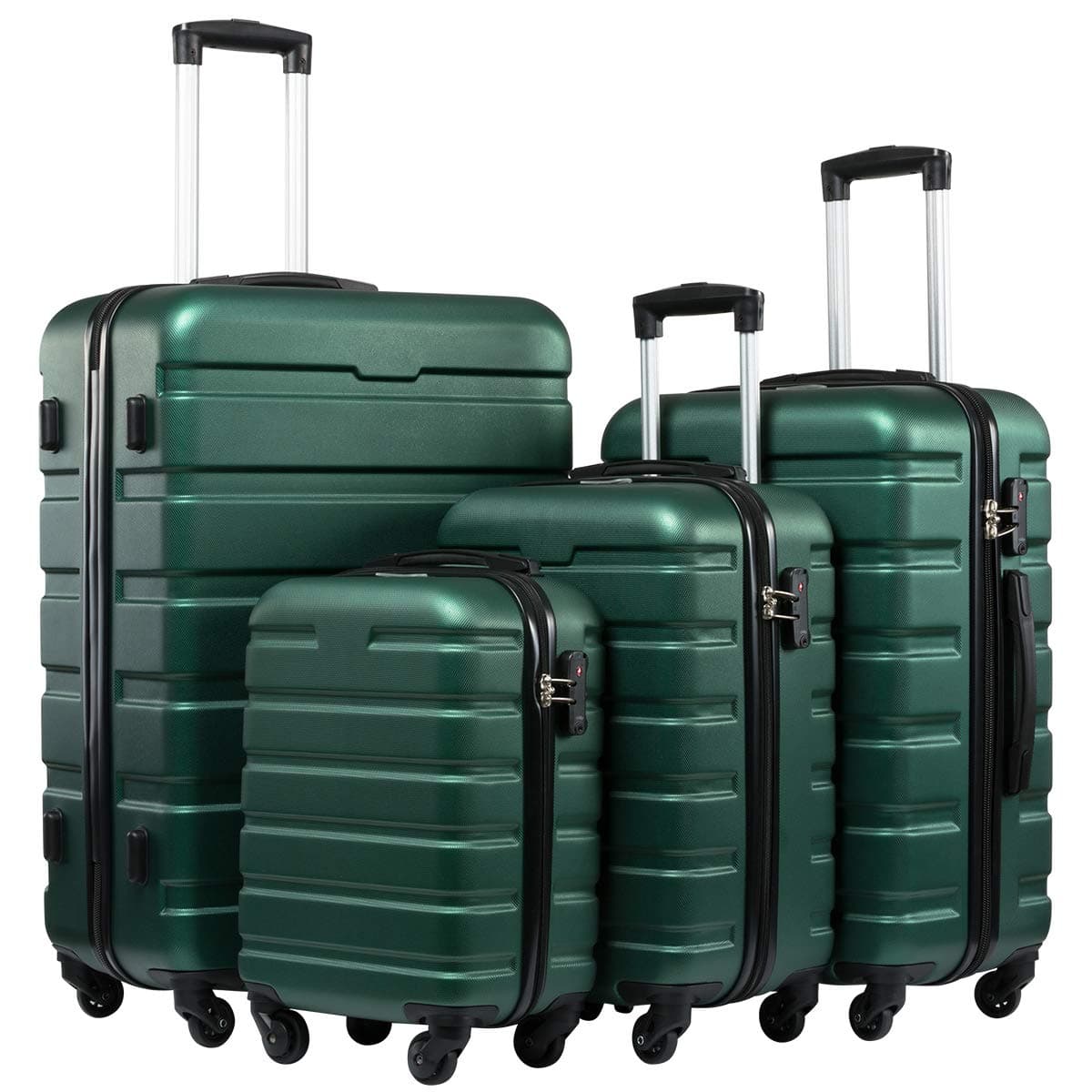 Luggage 4 Piece Sets with TSA Lock Spinner Suitcase Spinner Hard Shell 16-20-24-28\