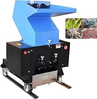 Plastic Shredder 7.5KW Plastic Crusher Disintegrator Machine Electric Chipper Granulator Bottle Cardboard Grinder Mill Rubber Wood Crusher 220V (No.400 7.5KW)