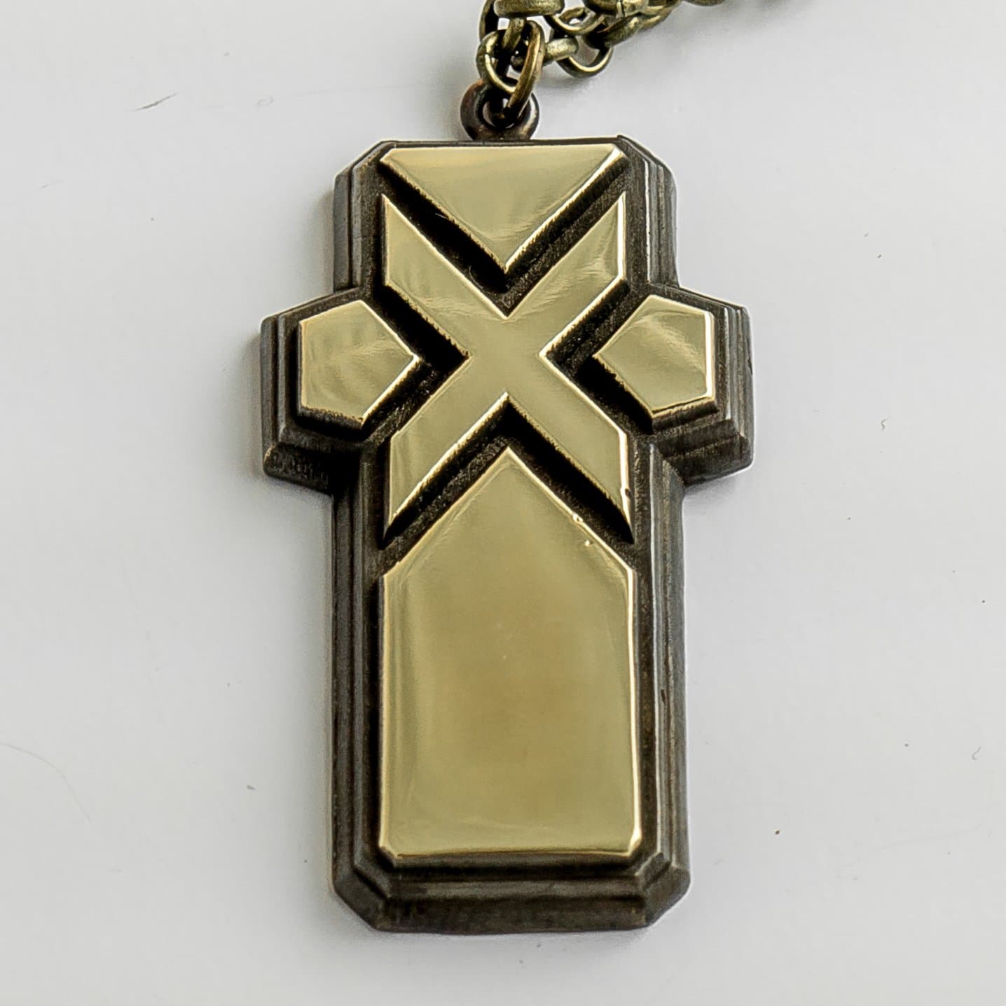 Xenoblade Chronicles 2 Aegis Core brass pendant