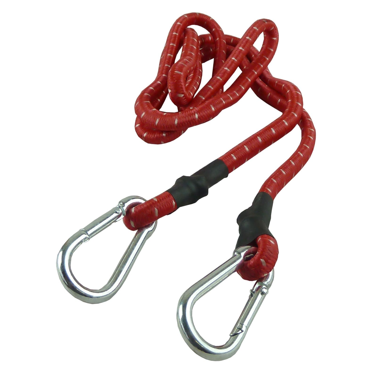Karabine Bungee Strap With 2 Carabiner Clips (Red)
