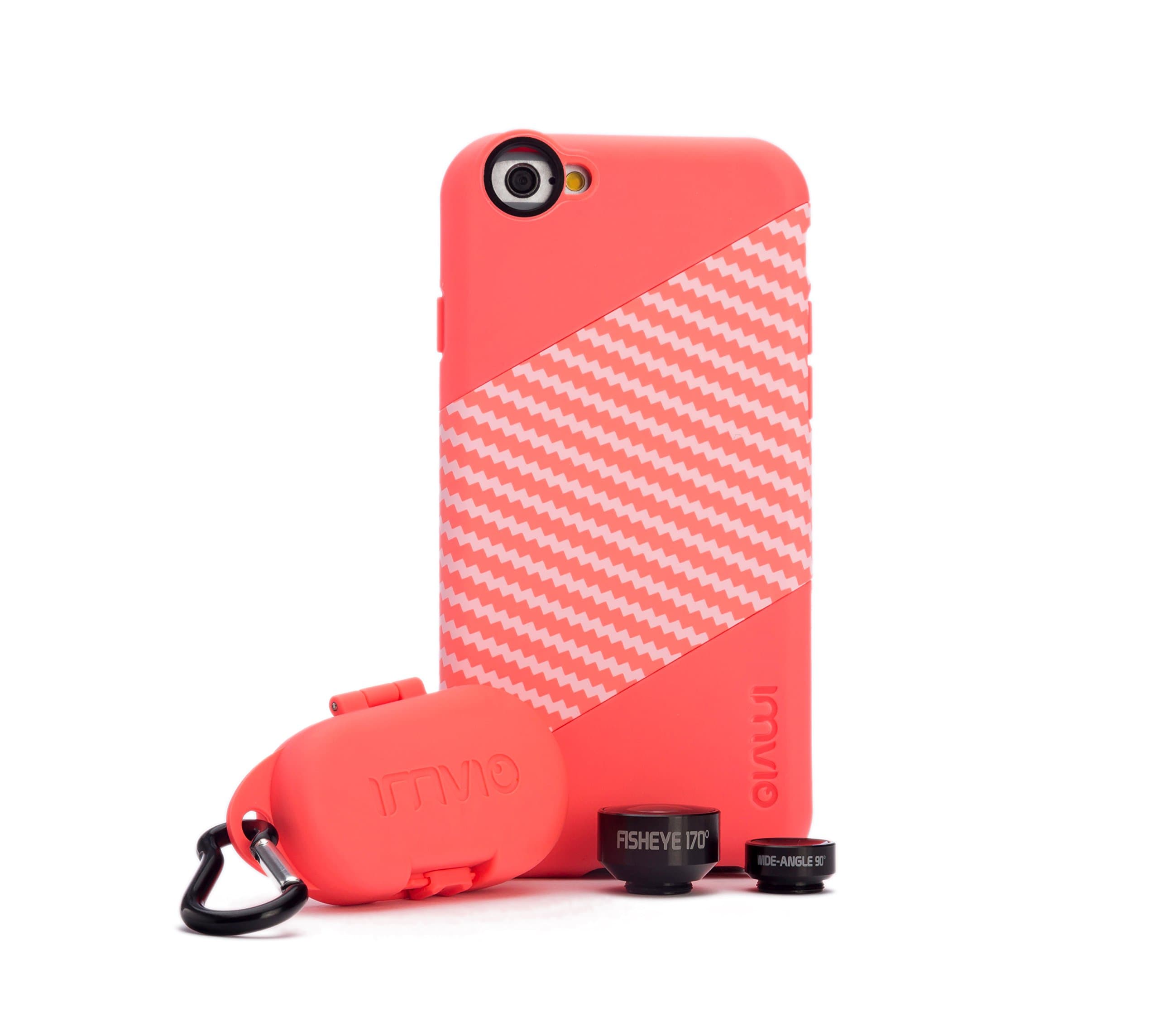 iPhone Camera Lens 6 Fish Eye Wide Angle IMVIO Official Cell Phone Case and Carrying Case (Coral)Photographers Choice