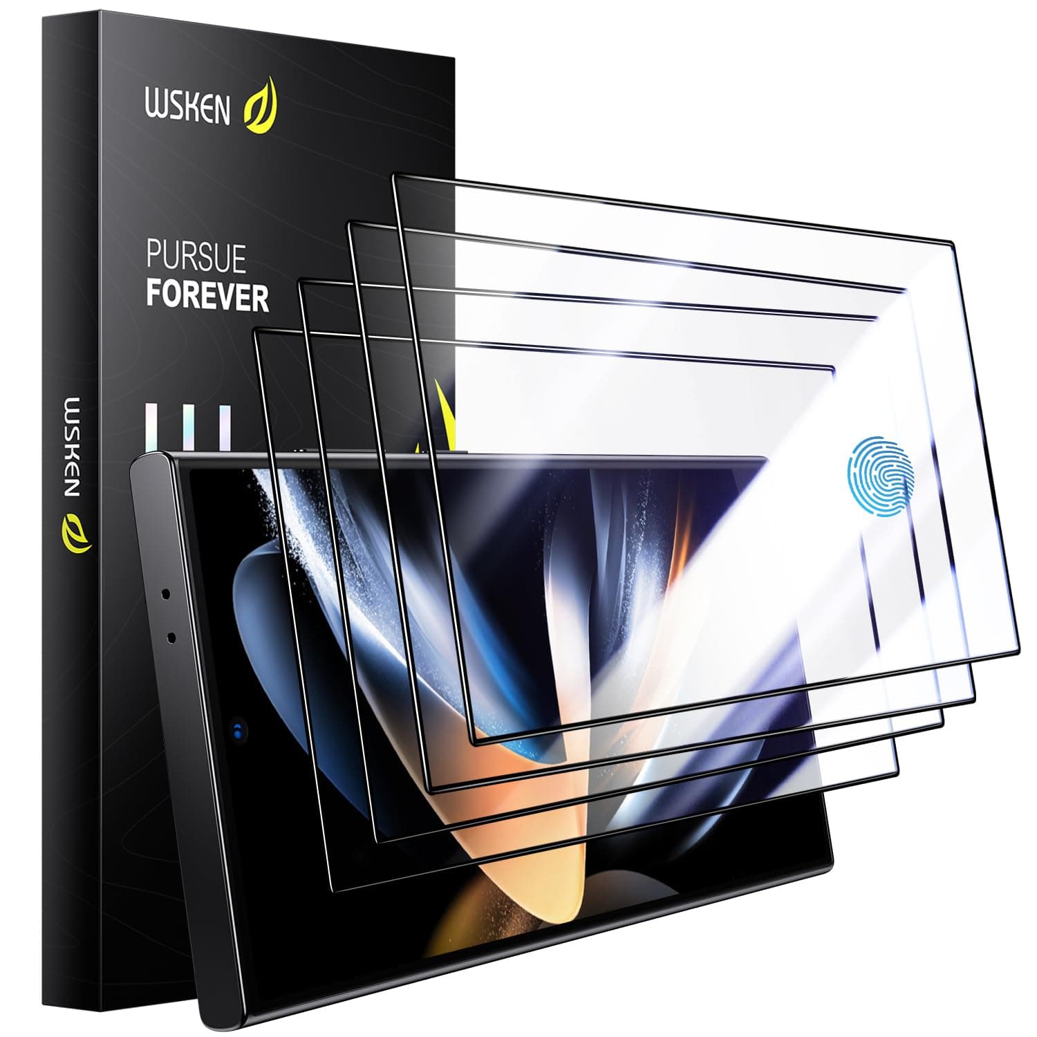 [Replacement] for Samsung Galaxy S24 Ultra Screen Protector Tempered Glass- 4 Pack (WITHOUT INSTALLING Box)