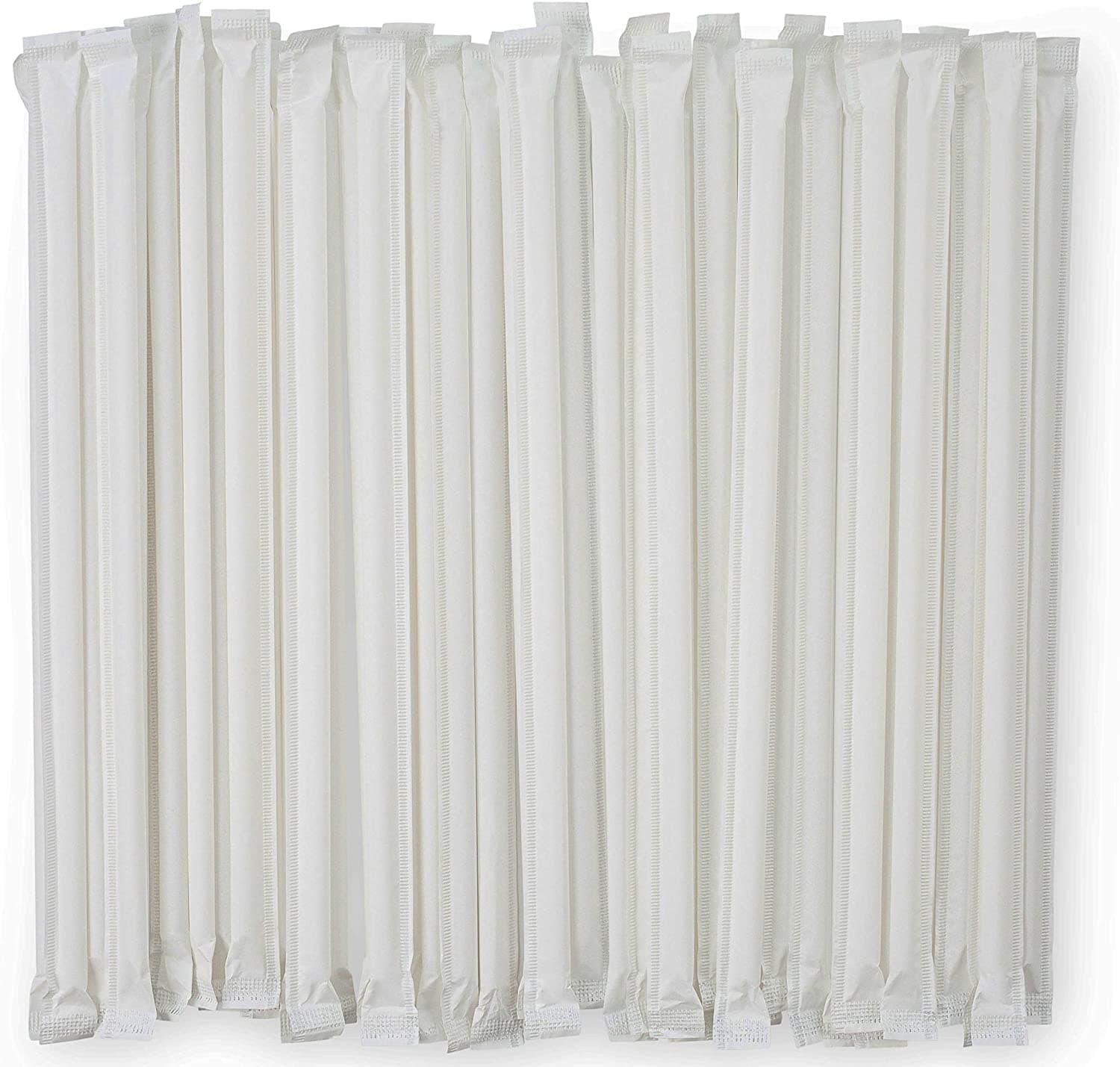 Disposable Plastic Straws 500 Count - 7.75 Inch Individually Wrapped Translucent Drinking Straws - Clear Plastic Straw for Cocktails Coffee Milkshakes Beverages Parties Restaurants