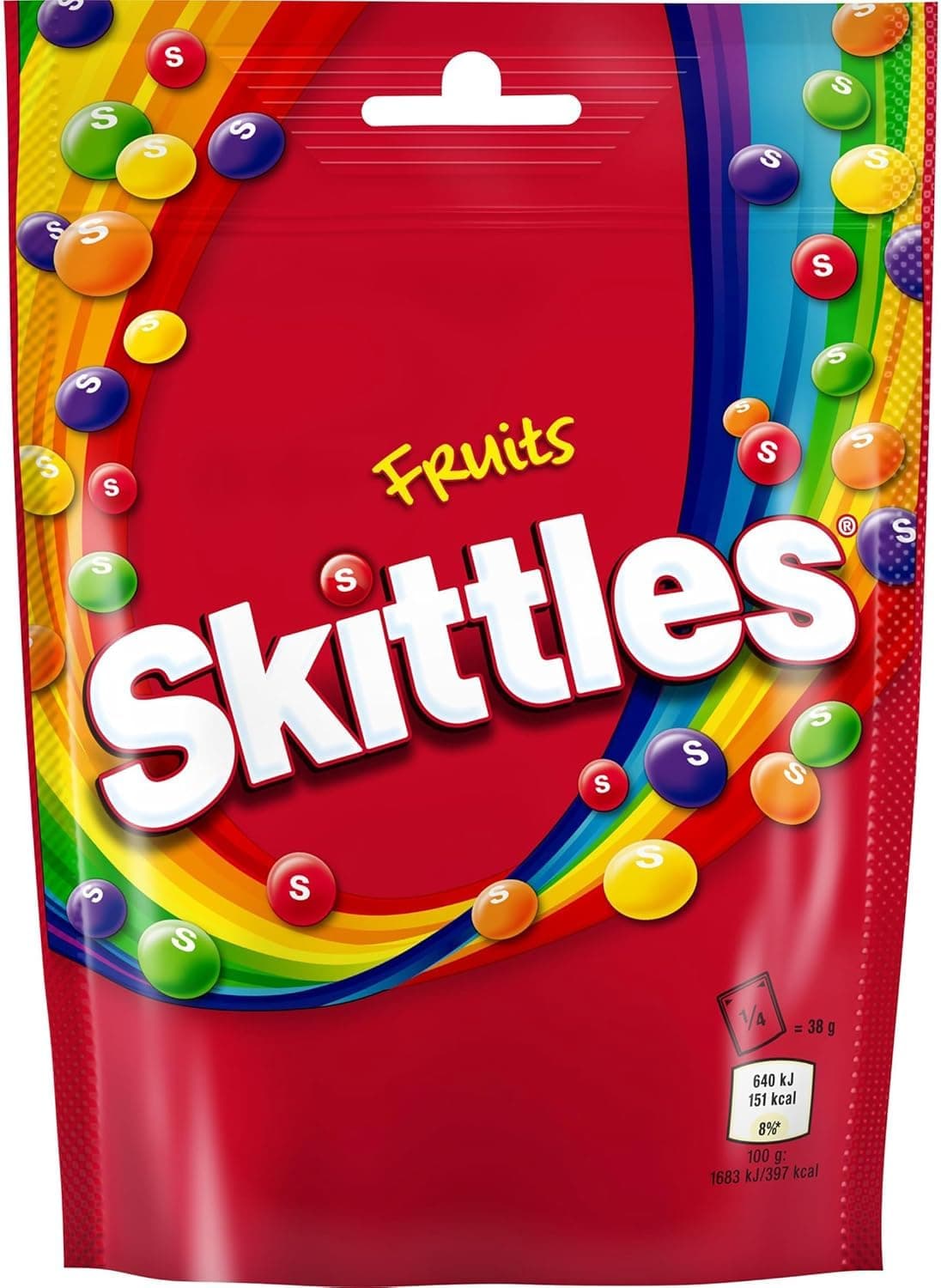 Skittles Fruit Sweets Pouch, 1 Count, 136g