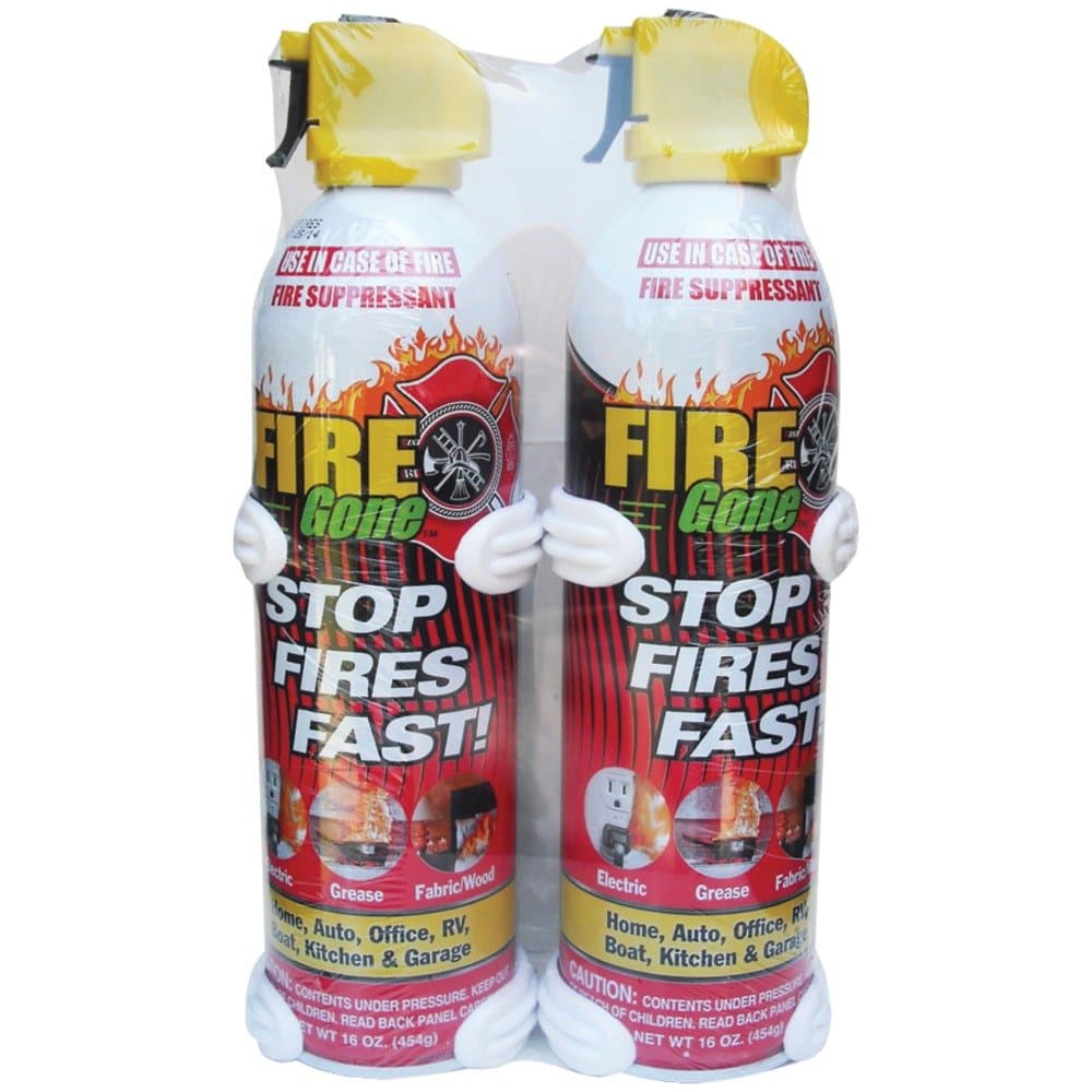 16 oz Fire Gone Suppressant with Bracket - Pack of 2