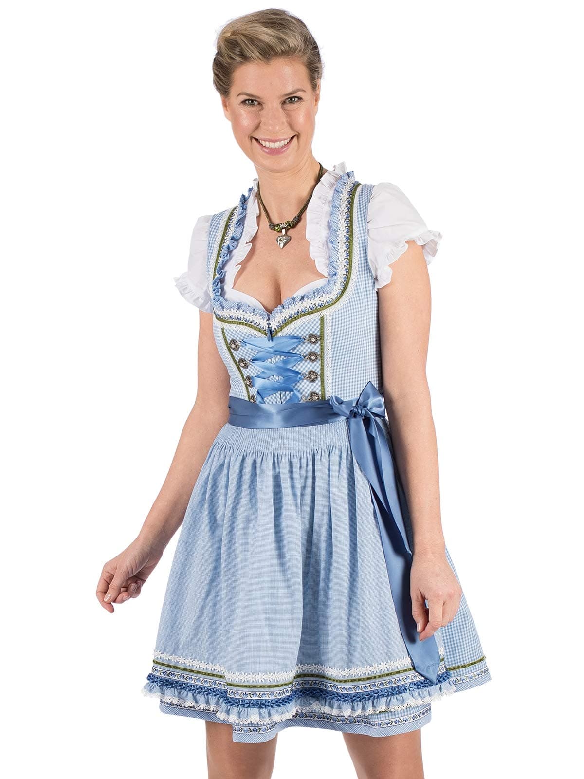 Krüger DirndlMinidirndl 2pcs. 50 cm Mona Light Blue