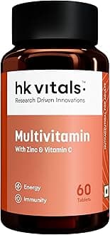 Multivitamin (60 Tablets) | For Men and Women | With Zinc, Vitamin C, Vitamin D3, Multiminerals & Ginseng Extract