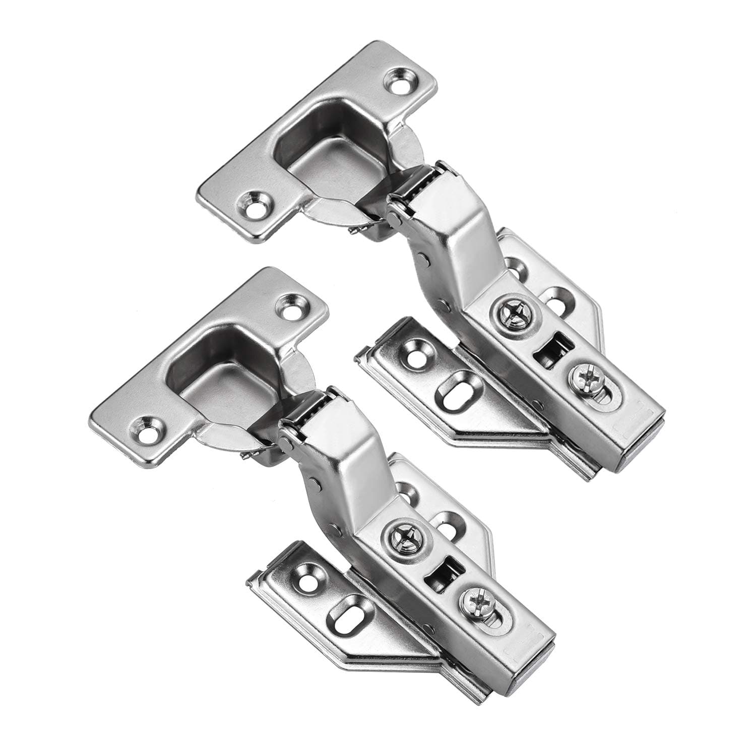 40 Pack 20 Pairs Frameless Kitchen Cabinet Hinges Soft Close Insert European 35mm Cup Door Hinge Heavy Duty 105 Degree Opening Concealed Cabinet Hinge