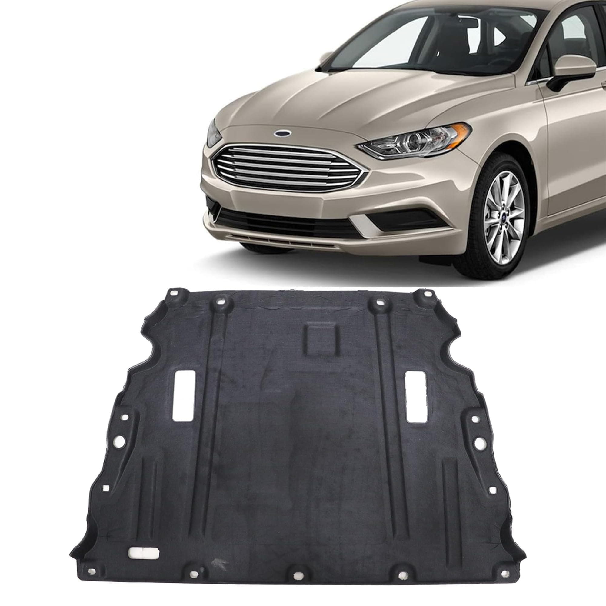 PartsFlow Engine Splash Shield Compatible with 2013-2020 Ford Fusion Lincoln MKZ FO1228126