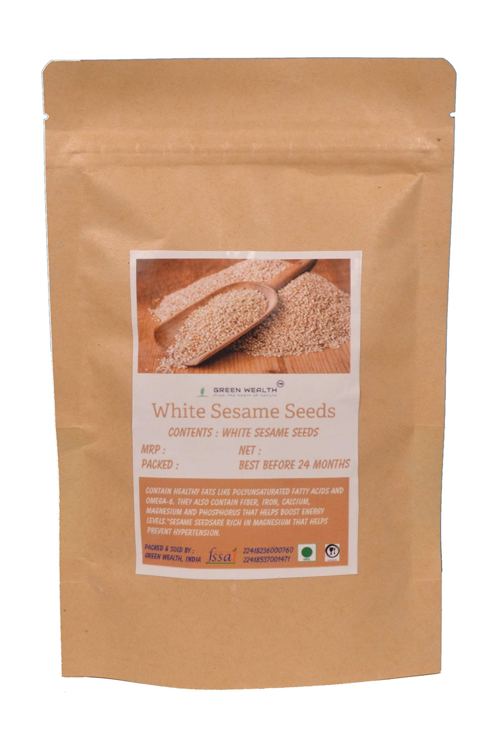 Green Wealth - White Sesame Seeds - 250 Grams