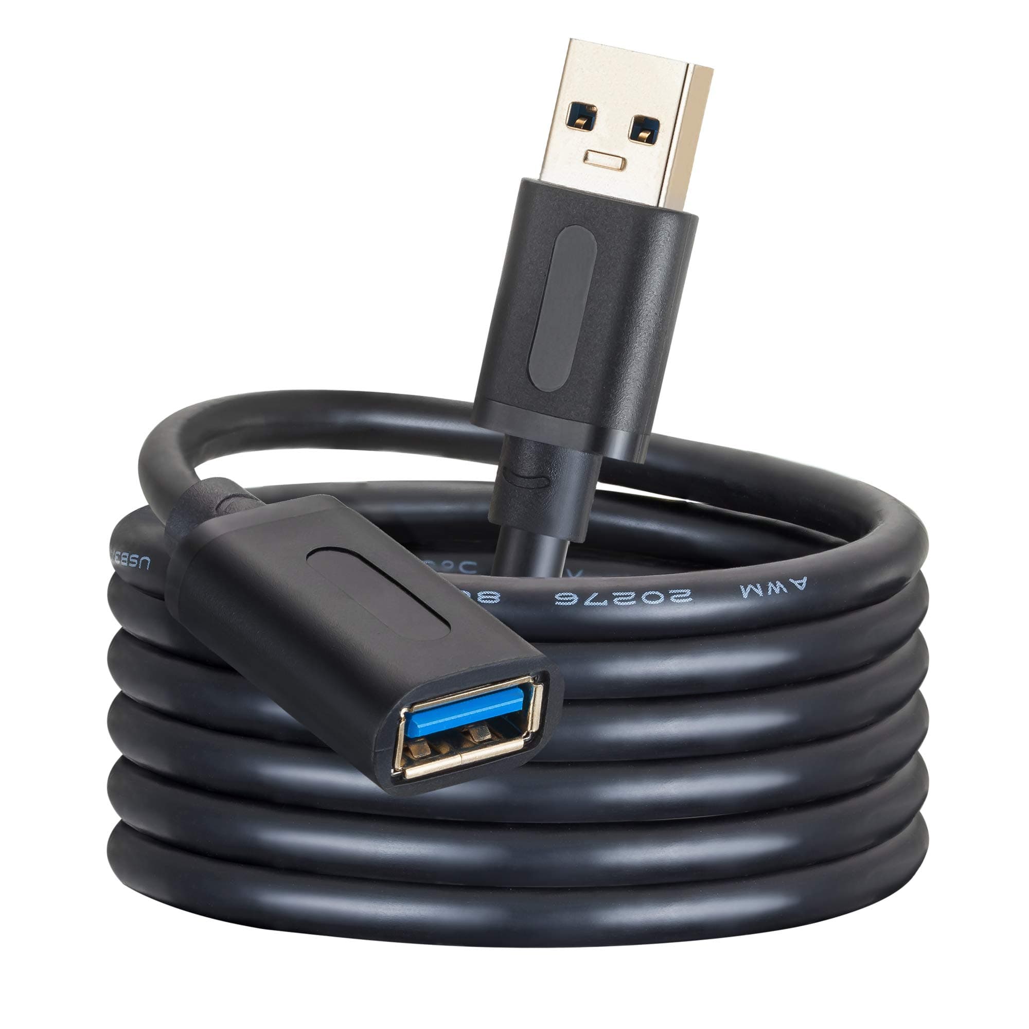 USB 3.0 Extension Cable 20Ft,USB 3.0 High Speed Extender Cord Type A Male to A Female for PlayStation, Xbox, USB Flash Drive, Card Reader, Hard Drive,Keyboard, Printer, Scanner(20Ft/6M)