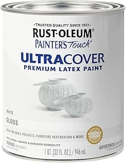 1992502 Painter's Touch Latex Paint, Gloss White 32 Fl Oz, 1 Quarts (Pack of 1)