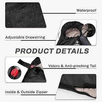 Elevon Sleeping Bag for Adults Teens Kids Cold Warm Weather Portable Waterproof and Lightweight Compact with Compression Sack for 3-4 Seasons Camping Backpacking Hiking Travel