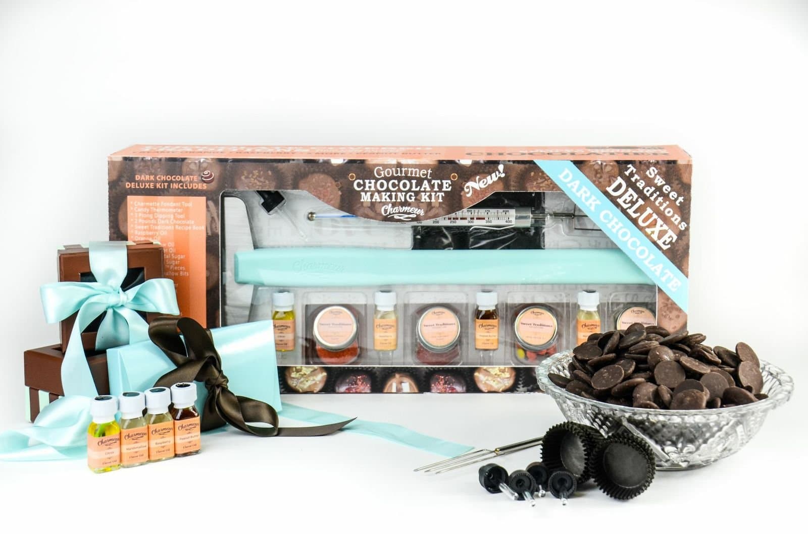 Charmeur Deluxe Dark Chocolate Assorted Gourmet Candy Making Kit