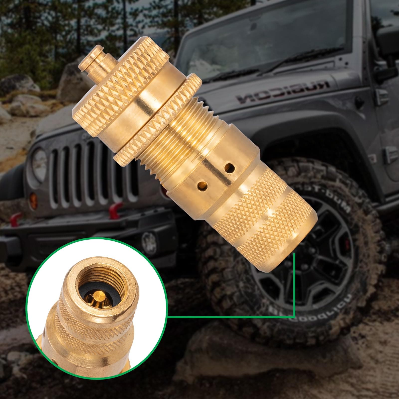 Spurtar 6-30 PSI Tire Deflator Kit, 4 Pack with Storage Bag, Adjustable for Car, Truck, Motorcycle, ATV Tires