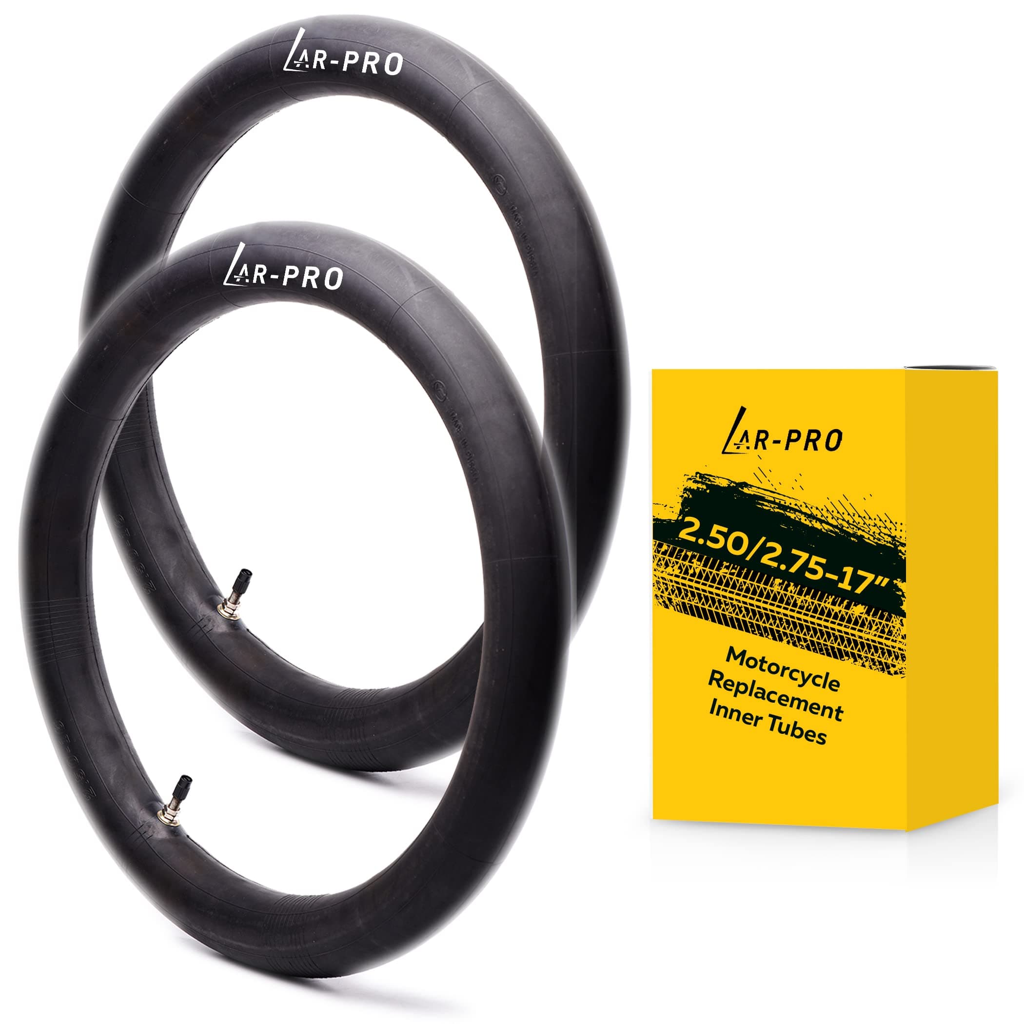 (2-Pack) 2.50/2.75-17”(70/100-17) Motorcycle Inner Tubes - Compatible with Honda, Coolster, TaoTao, 110cc, 125cc, and 140cc, Dirt Bikes, Moped, and Scooters and More