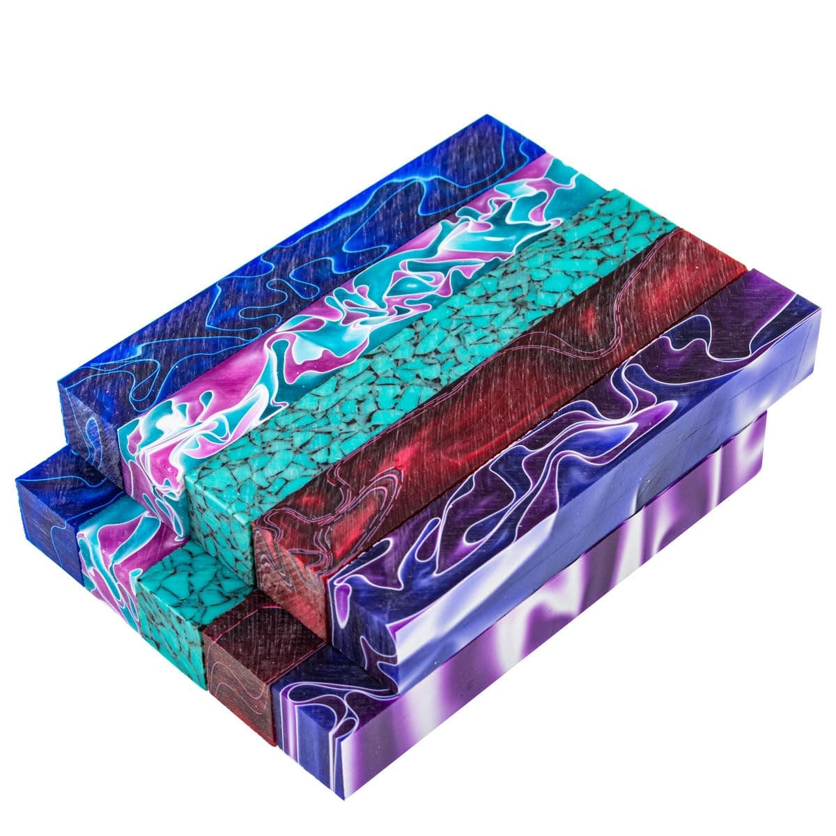 Multi-Colored Variety - Acrylic Acetate Pen Blanks (10-Pack)