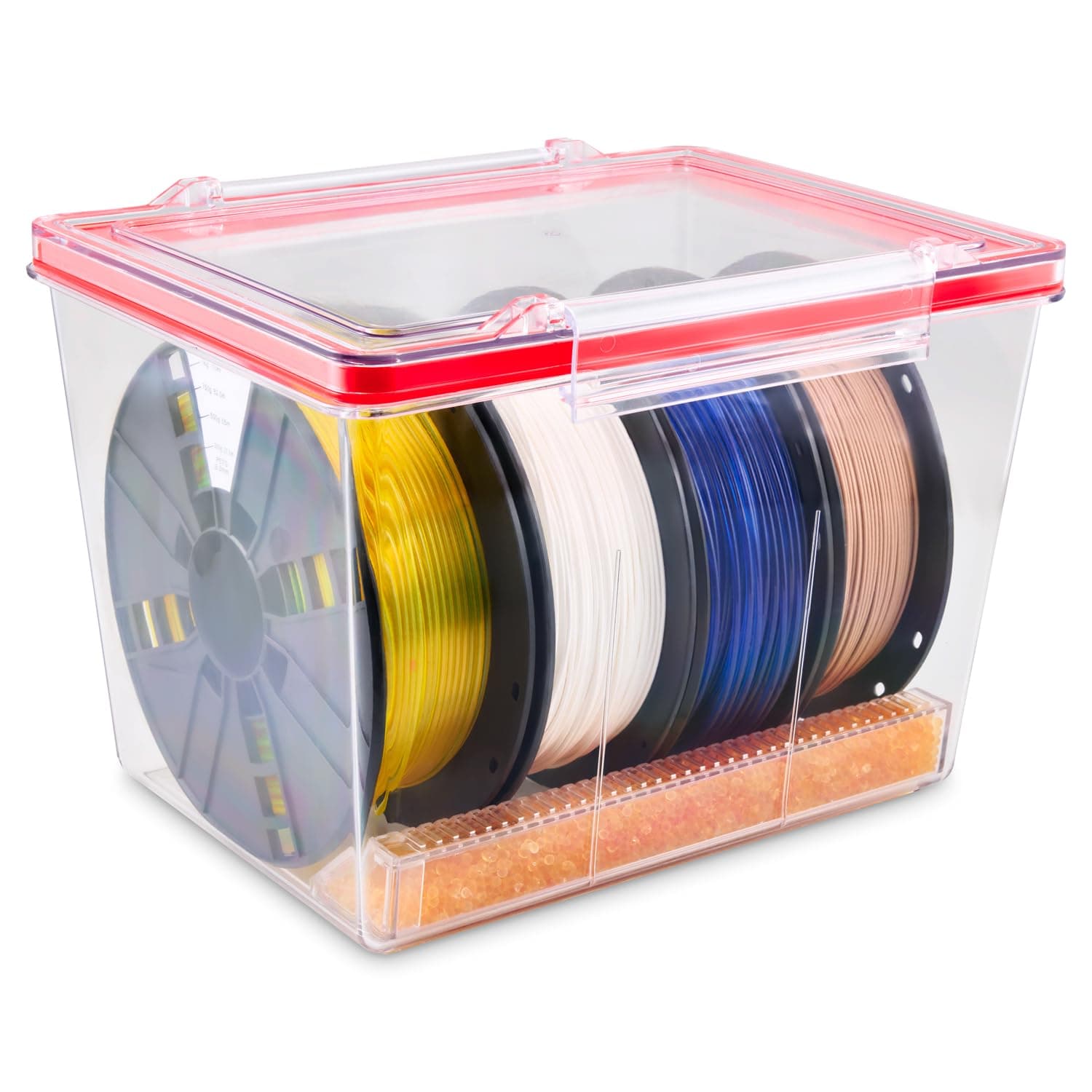Dry-Store Multi - 3D Printer Filament Storage Box - Clear, Robust, Sealed, Printing Materials, Dryer - Stylox