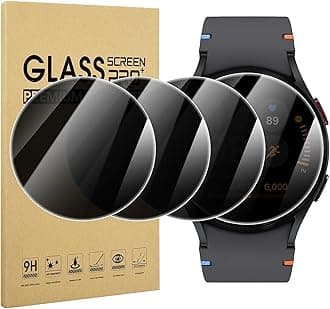 Suoman 4-Pack for Samsung Galaxy Watch FE 40mm Tempered Glass Privacy Screen Protector, [Anti-peeping] 9H Hardness protective film
