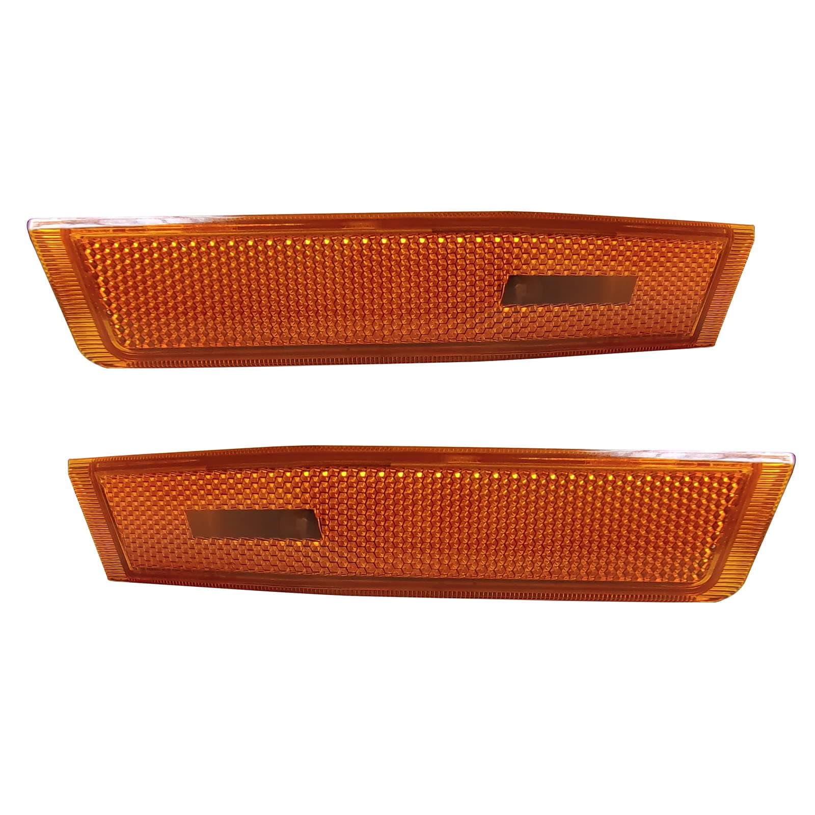 Compatible with 2007-2010 Lincoln MKX Front Bumper Side Marker Light Reflector Amber Lens Replace 7A1Z-15A201-A 7A1Z-15A201-B