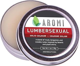 Solid Cologne for Men | Cashmere Woods, Bergamot, and Musk Fragrance, Father's Day Gift, Travel, Vegan, Wax Scent, 1.0 ounce | (Lumbersexual)