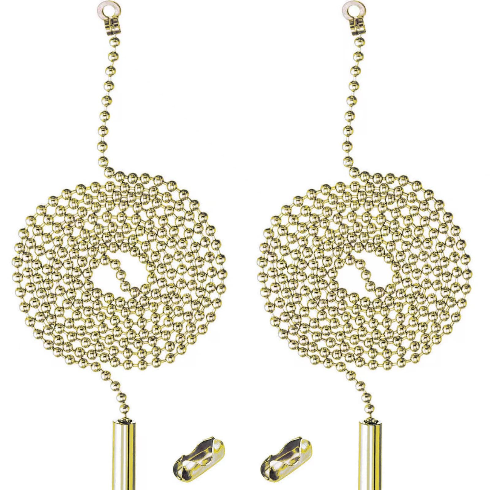 SUNIYUILD2 Pack Pull Chain String Extension with Connector for Ceiling Fan Light Fixture Light Bulb, 304 Stainless Steel Switch Chain Extender,1 Meter Length