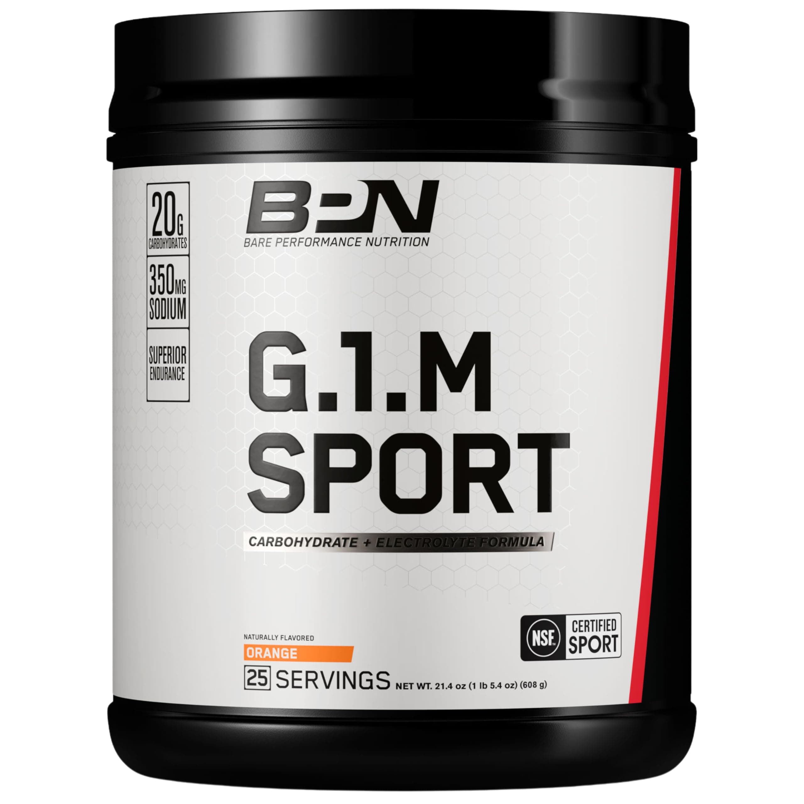 BARE PERFORMANCE NUTRITION, BPN G.1.M Go One More Sport, Endurance Training Fuel, Superior Carbohydrate & Electrolytes Powder Formula, Reduce Fatigue, Orange, 25 Servings