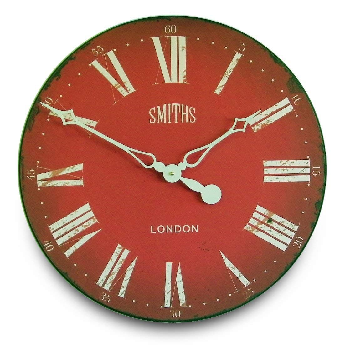 Smith's Red Wall Clock - 50cm