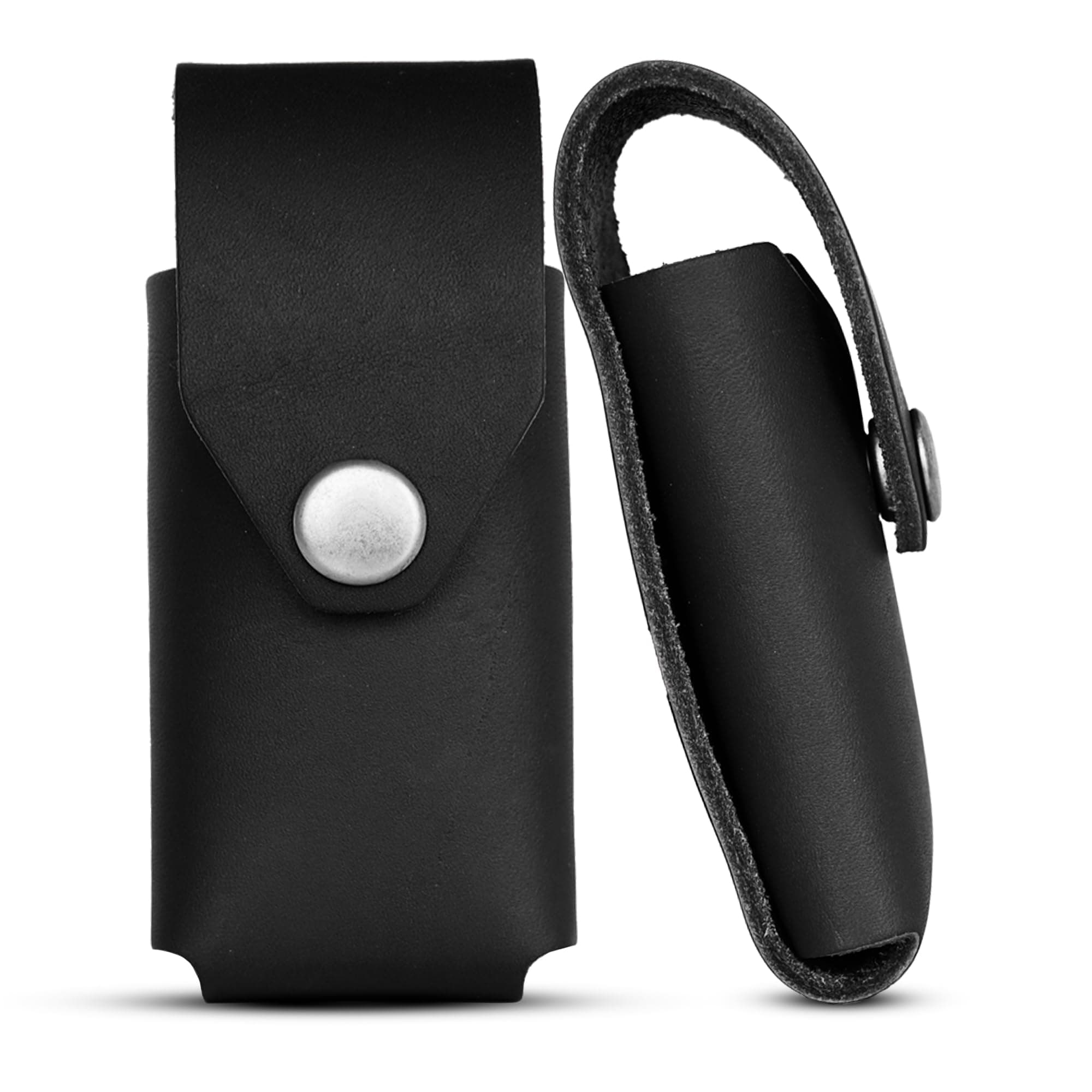 Riveted Leather Multitool Sheath for Leatherman Surge, Super Tool 300, CORE (Black) - Full Grain Leather Belt Tool Holder - Multi Tool Holster w/Solid Brass Rivets