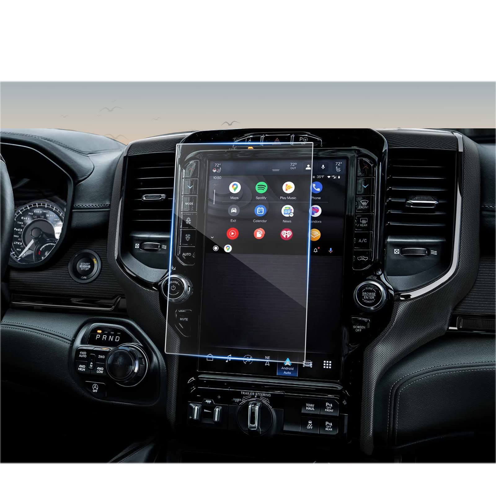 CDEFG 12" for Dodge RAM 1500 2500 3500 Screen Protector RAM1500 RAM2500 RAM3500 Accessories Big Horn Laramie Limited Longhorn TRX 2019 2020 2021 2022 2023 2024 2025 12" Tempered Glass