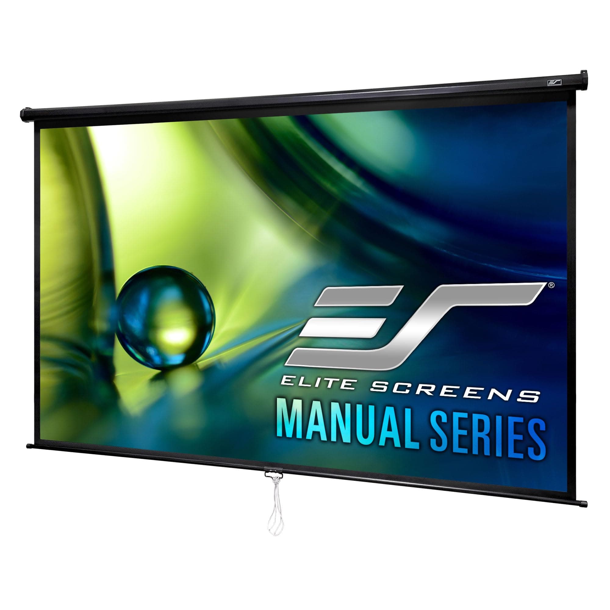 Elitescreens Manual Series, 80-INCH Pull Down Manual Projector Screen with AUTO LOCK, Movie Home Theater 8K / 4K Ultra HD 3D Ready, 2-YEAR WARRANTY, M80UWH, 16:9, Black