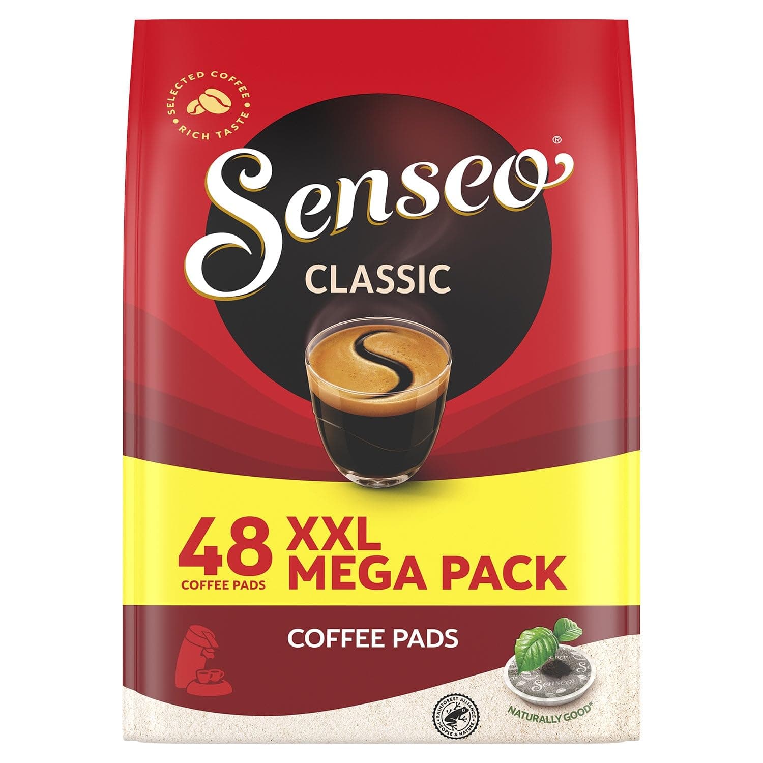 Senseo coffee pads Classic, Intensive and Full-Bodied Flavour, Ground and Roasted, 48 Pods
