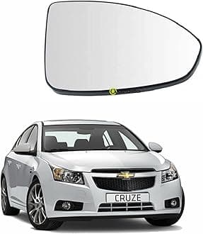 Rear View Mirror Glass (Right/Driver Side) Compatible with Chevrolet Cruze (Type-1) 2009-2015