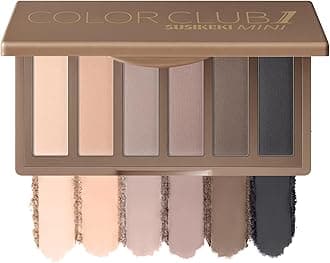 6 Colors Mini Naked Eyeshadow Makeup Palette Neutral Nude Smoky Eye Shadow Taupe & Brown Matte Make Up Pallet with Mirror Highly Pigmented Long Lasting Waterproof Travel Size Gift Kit 01