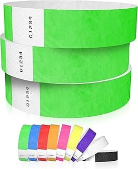 WristCo Neon Green Tyvek Wristbands for Events – 600 Count – Tamper-Proof Design & Fluorescent Color Prevent Reuse – Premium-Grade Bracelets for Hospital & Medical ID, Party & VIP Identification
