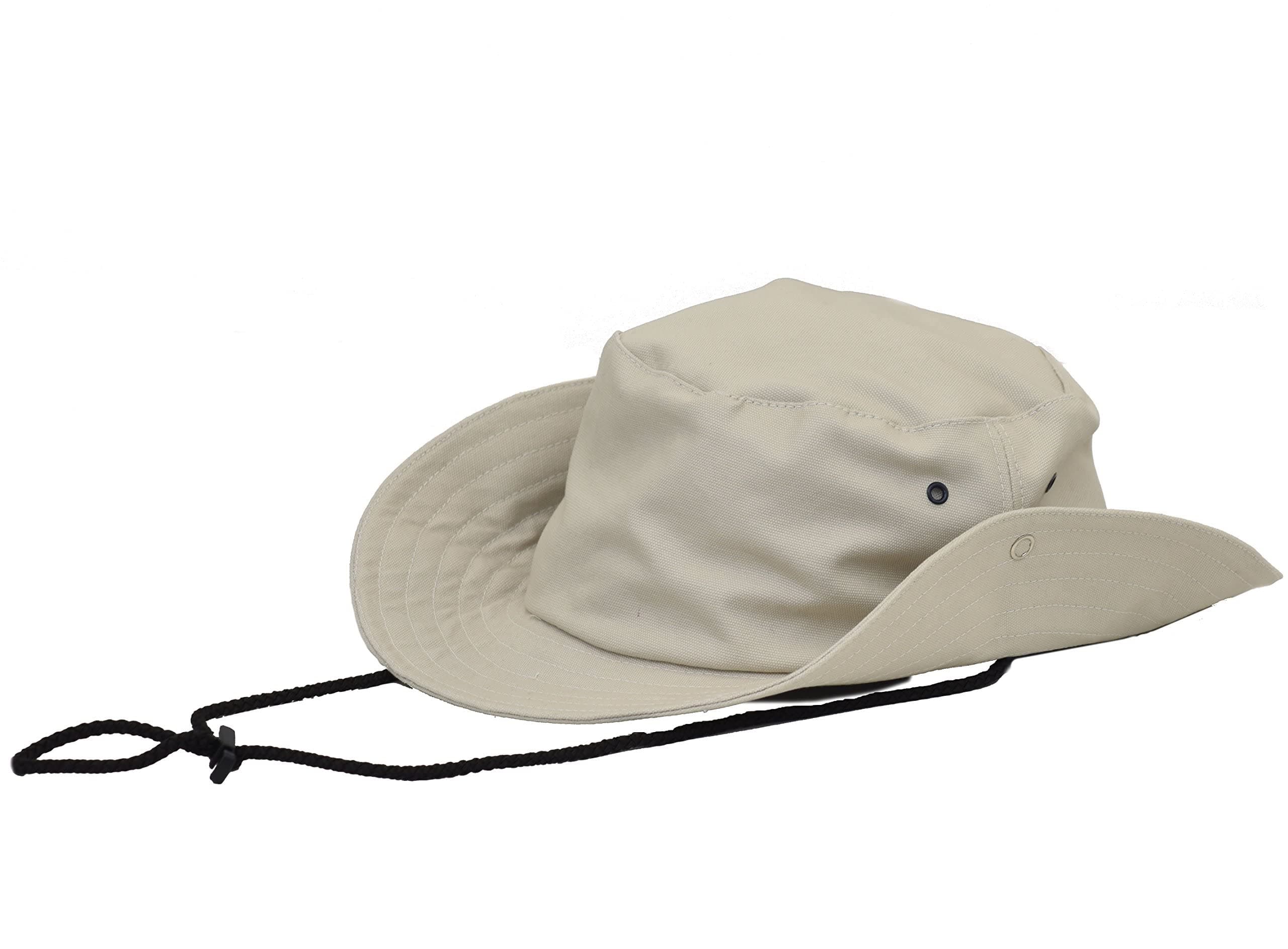 WOREMOR EMF Radiation Protection Bush Hat Blocking RF EMF - Cell Towers - Smart Meters - WiFi (Large, Beige)