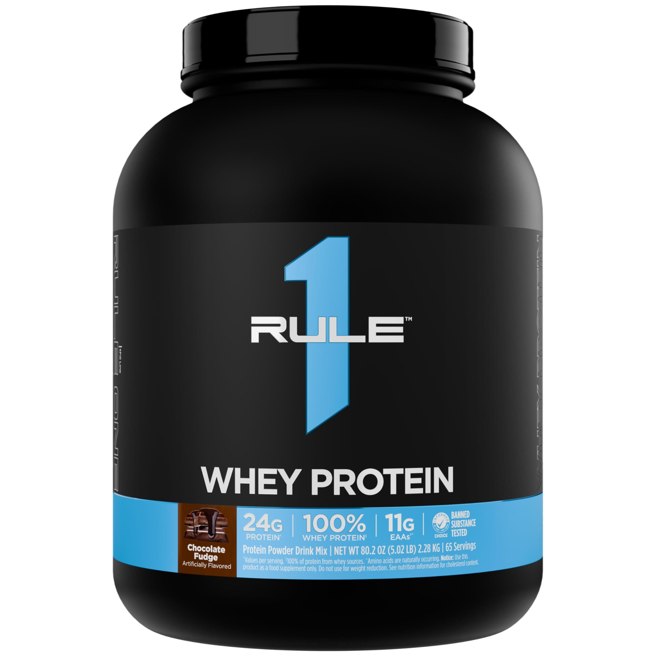 Whey Protein – 24g Fast-Acting Protein from All-Whey Sources with Naturally Occurring EAAs & BCAAs for Workout Recovery or Anytime Use (5 Pounds, Chocolate Fudge)
