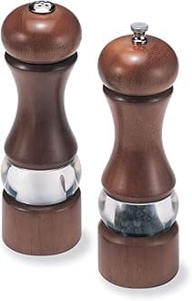 Olde Thompson 6 Caffe Wood Pepper Mill and Salt Shaker Set